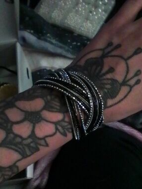 Multi-Strand Beaded Wrap Bracelet in Gunmetal